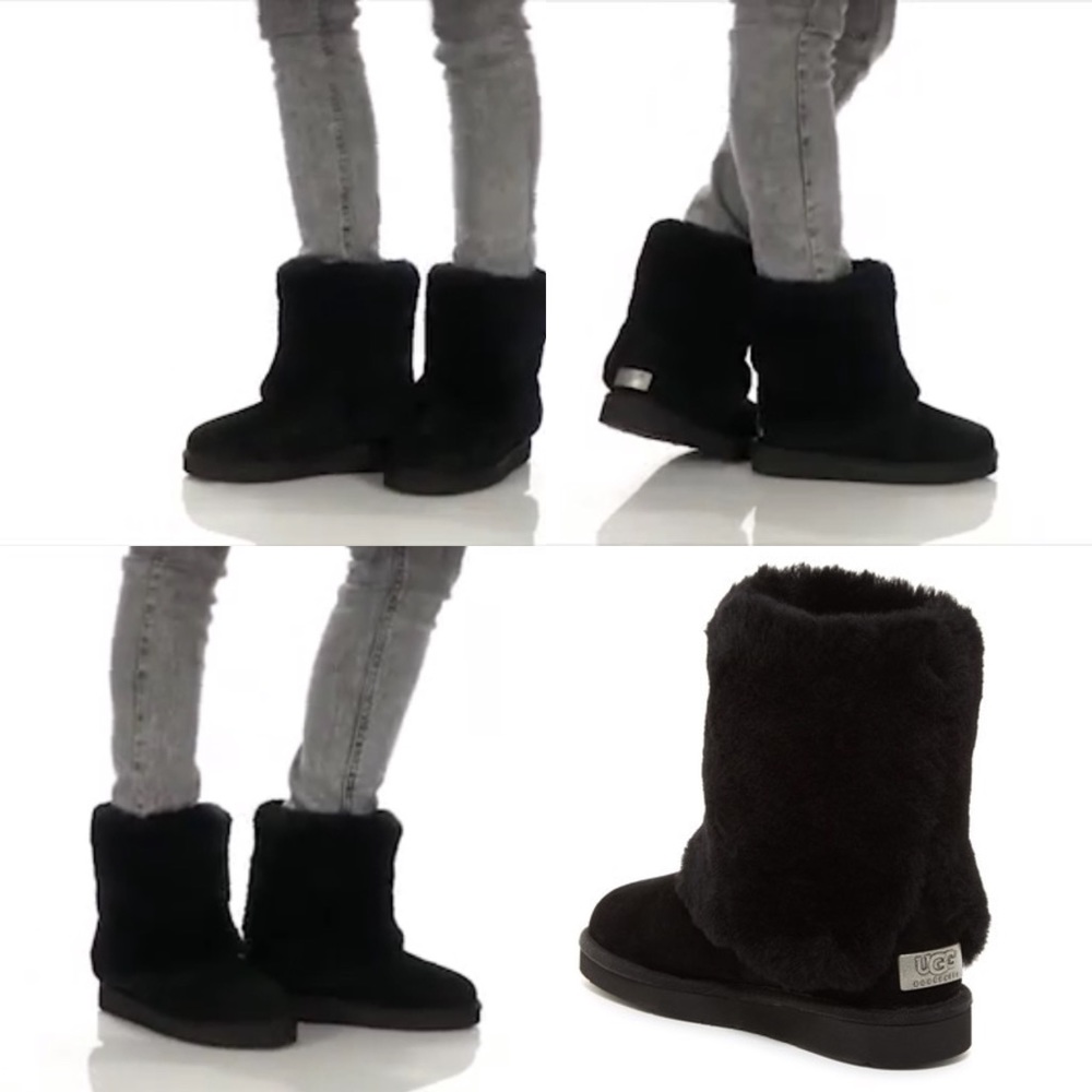 UGG Women's Patten Black Suede Boots Sz 6 #1006794